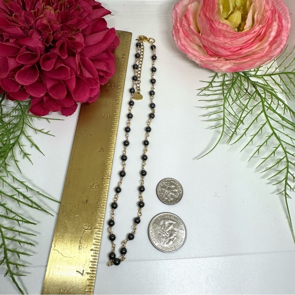 NEW⚜️Hematite Gemstone Beaded Hand Linked Necklace - Picture 4 of 5